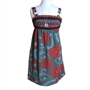 BCBG MaxAzria, floral/geo pattern dress,EUC